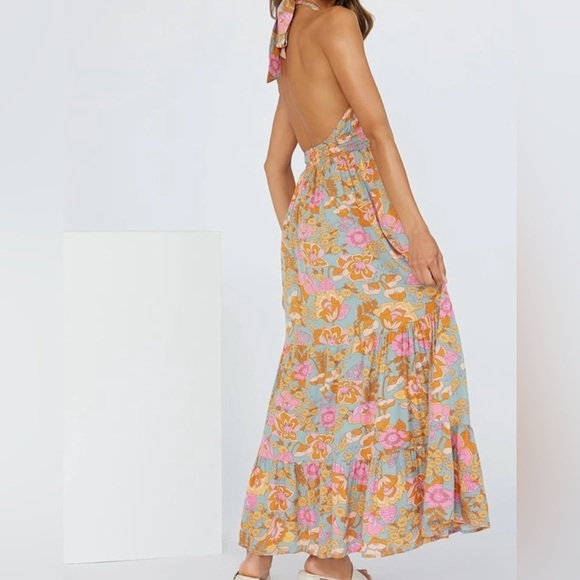 Zesica maxi floral halter dress.  Size XL - Picture 1 of 7